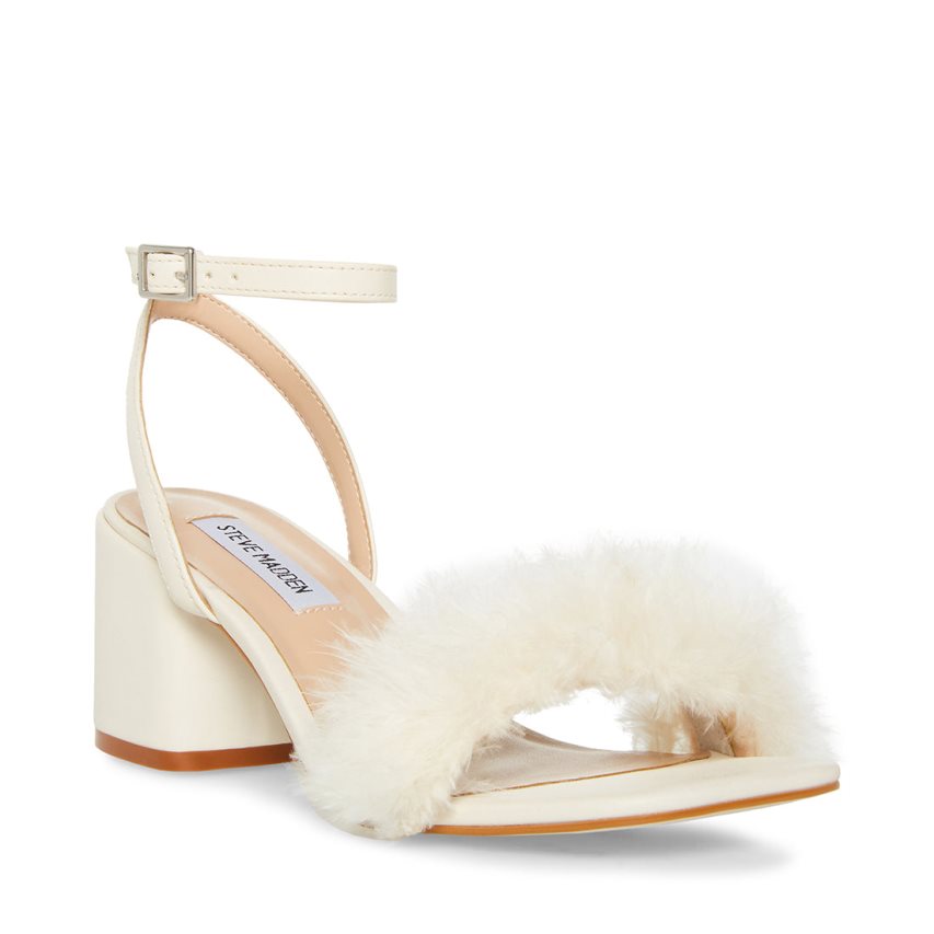 White Steve Madden Audrina-f Women's Heels Sandals | PH 1970QJN